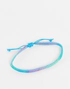 Asos Design Midweight 8mm Fabric Anklet In Multi Color