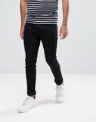 Ldn Dnm Super Skinny Spray On Stretch Jeans In Black - Black
