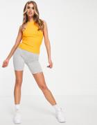 Asos Design Cutaway Tank With High Neck In Orange