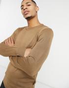 French Connection Formal Crew Neck Knitted Sweater-brown