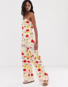 Mango Cami Jumpsuit In Floral Print - Multi