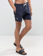 Pretty Green Logo Swim Shorts In Navy - Navy