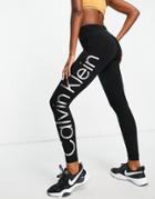 Calvin Klein Performance Logo Leggings In Black