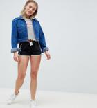 Brave Soul Petite Lillian Sporty Shorts - Black