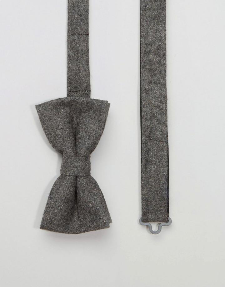 Noose & Monkey Bow Tie Wool - Gray