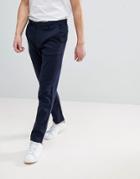 Selected Homme Jersey Pants In Slim Fit - Navy