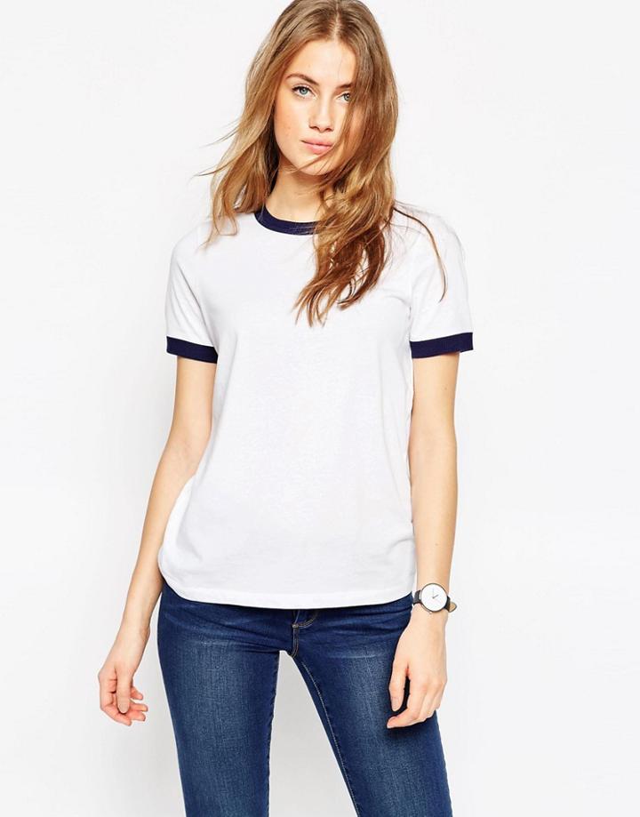 Asos Tipped T-shirt - White