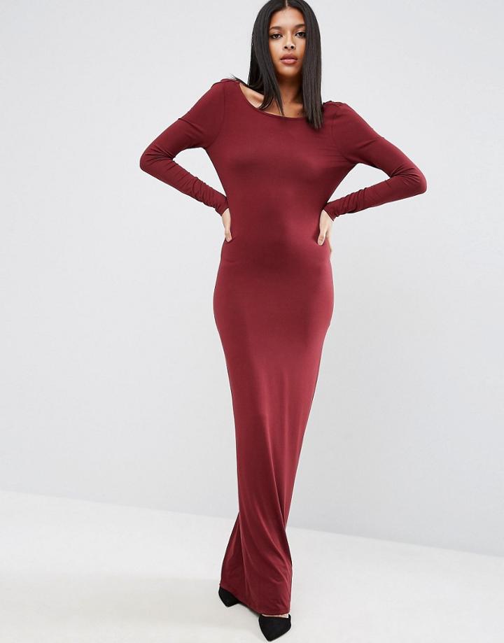 Asos Basic Day To Evening Maxi Dress - Red
