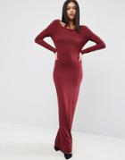 Asos Basic Day To Evening Maxi Dress - Red