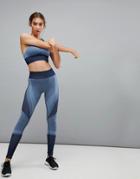 Varley Clara Legging In Blue Jacquard - Blue