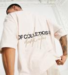 Asos Dark Future Oversized T-shirt In Stone With Back Logo Print-neutral