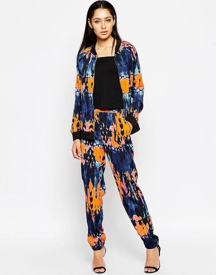 Ax Paris Pants In Funky Print - Multi