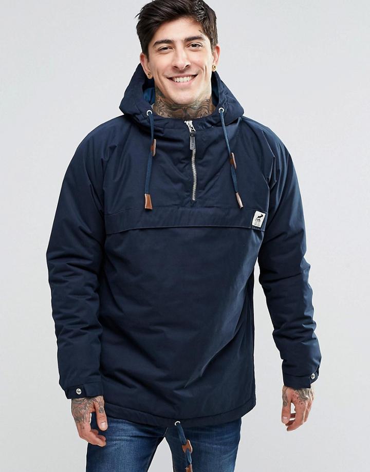 Fat Moose Sailor Overhead Jacket Quilted Lining - Navy