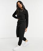 Asos Design Tracksuit Cropped Sweat / Oversized Jogger-black