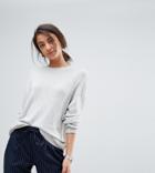 Asos Tall Oversized Sweater With Crew Neck - Gray
