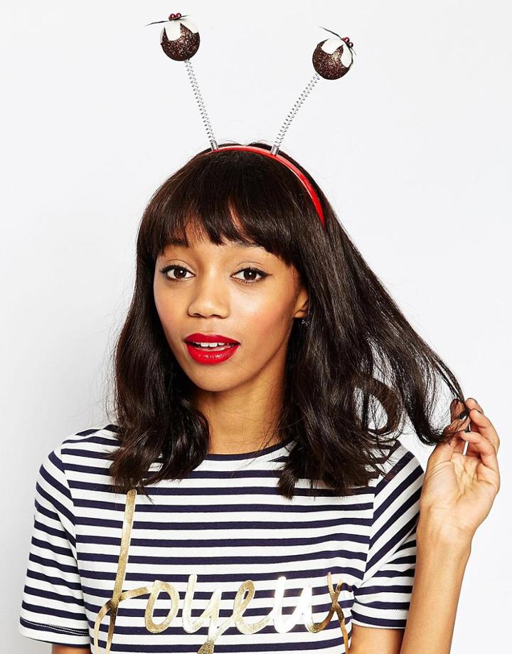 Asos Holidays Pudding Spring Headband - Red