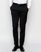 Asos Skinny Suit Pants With Stretch In Black - Black