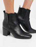 Glamorous Heeled Chelsea Boots In Black
