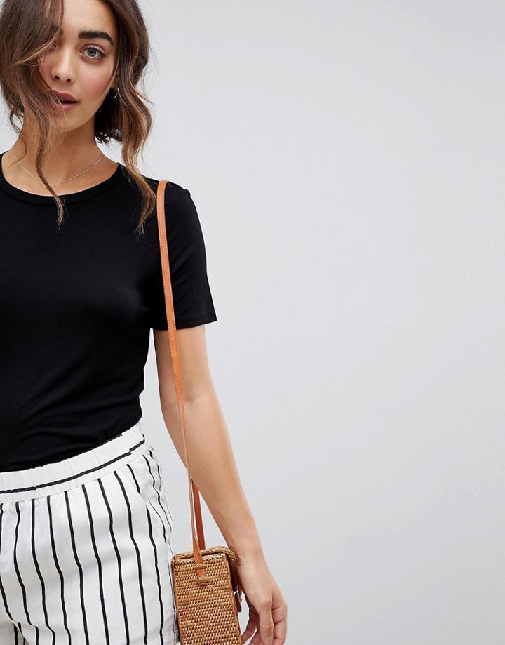 Warehouse Viscose Tee - Black