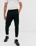 Jack & Jones Check Black Pants - Black