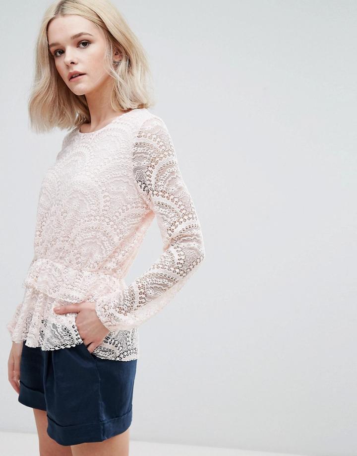 Vila Lace Top - Cream