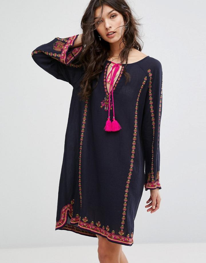 Star Mela Valeska Embroidered Dress - Multi