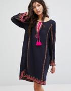Star Mela Valeska Embroidered Dress - Multi