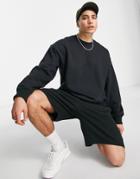 Topman Oversized Shorts In Black - Part Of A Set