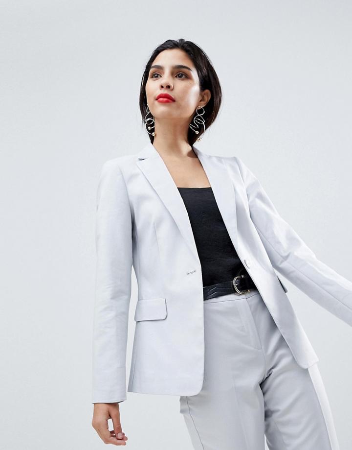 Sisley Classic Tailored Blazer - Gray
