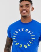 Diesel T-diego-y2 Logo T-shirt In Blue