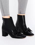 Asos Rayola Bow Ankle Boots - Black