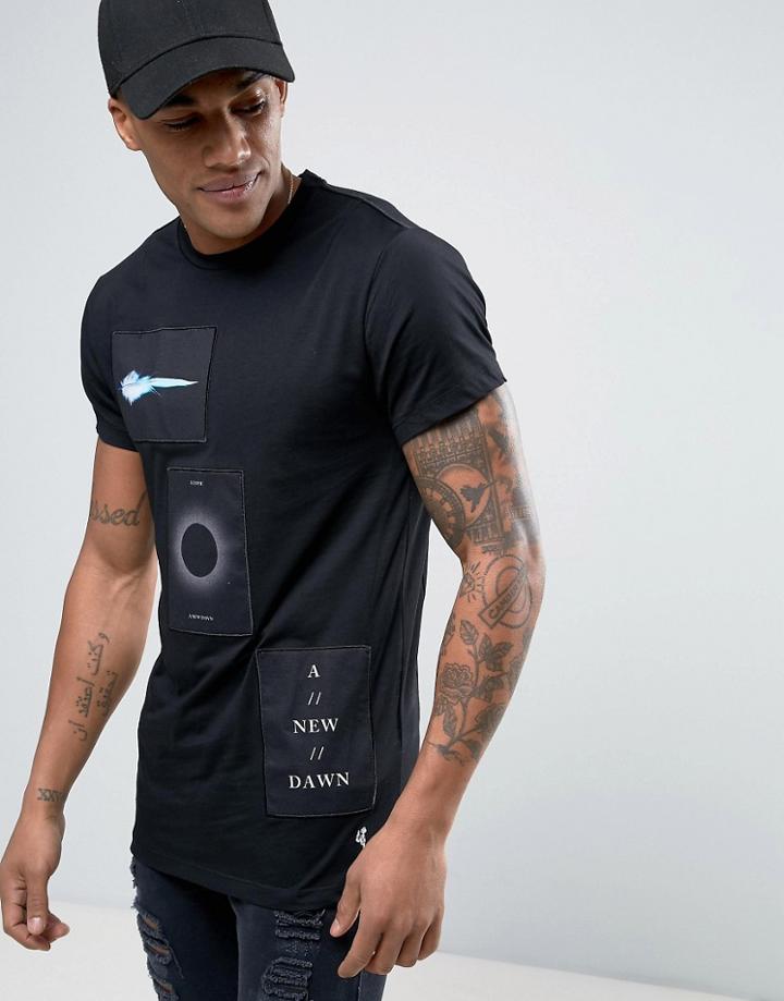 Religion T-shirt With Patches - Black