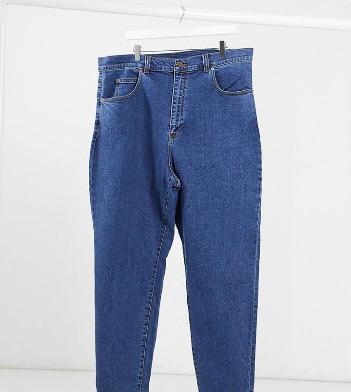 Dr Denim Plus Nora Super High Rise Mom Jeans In Midwash-blues
