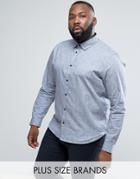 Lambretta Plus Smart Checkerboard Slim Fit Shirt - Navy