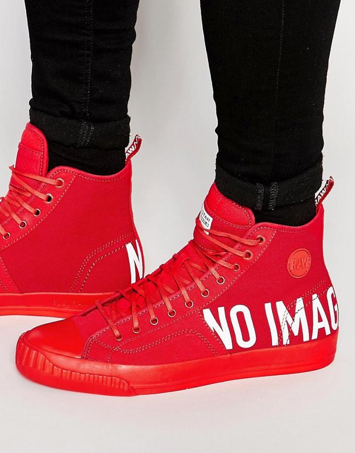 G-star Falton Mono Canvas Hi-top Sneakers - Red