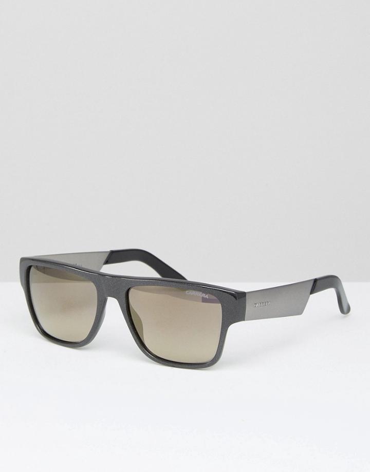 Carrera Flat Brow Sunglasses In Black - Black