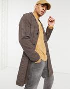 Harry Brown Gingham Plaid Belted Duster Coat