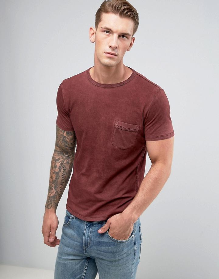 Replay Acid Wash T-shirt - Red