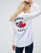 Tommy Hilfiger Shirt With Heart Patch - White
