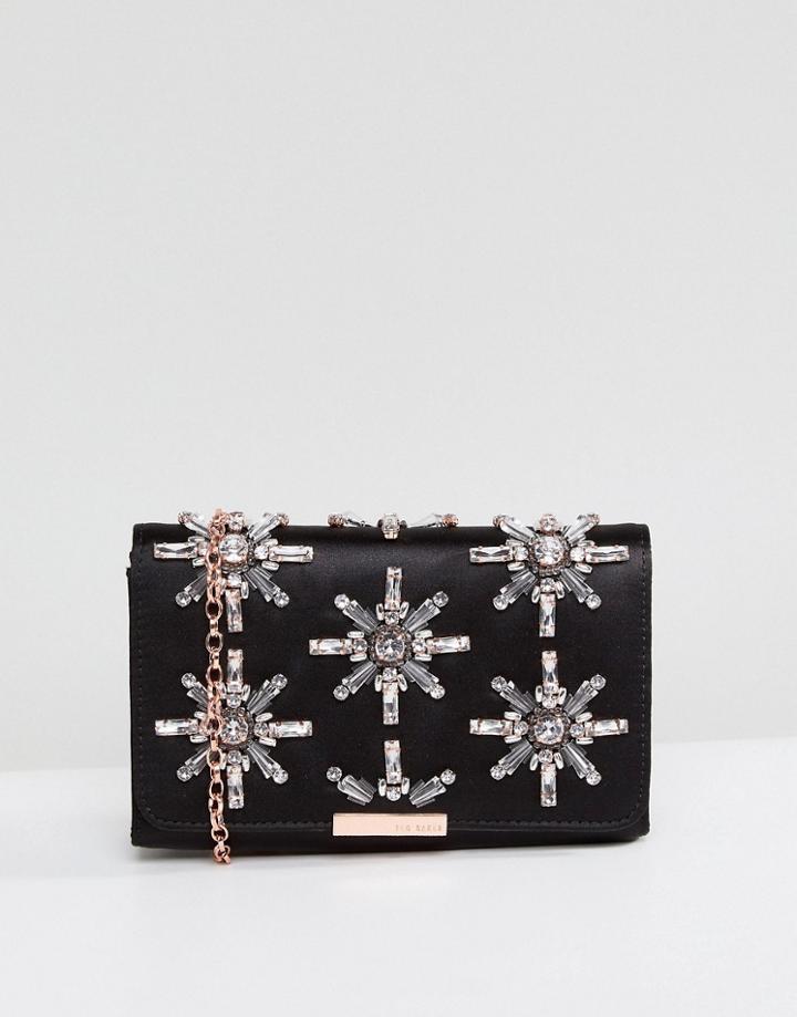 Ted Baker Daveena Embellished Box Clutch - Black