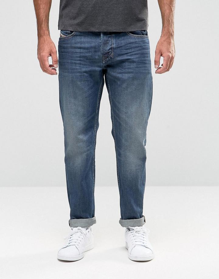 Diesel Larkee-beex Tapered Jeans 857h Mid Wash - Blue