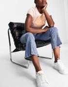 Urban Revivo Split Hem Jeans In Mid Blue-blues