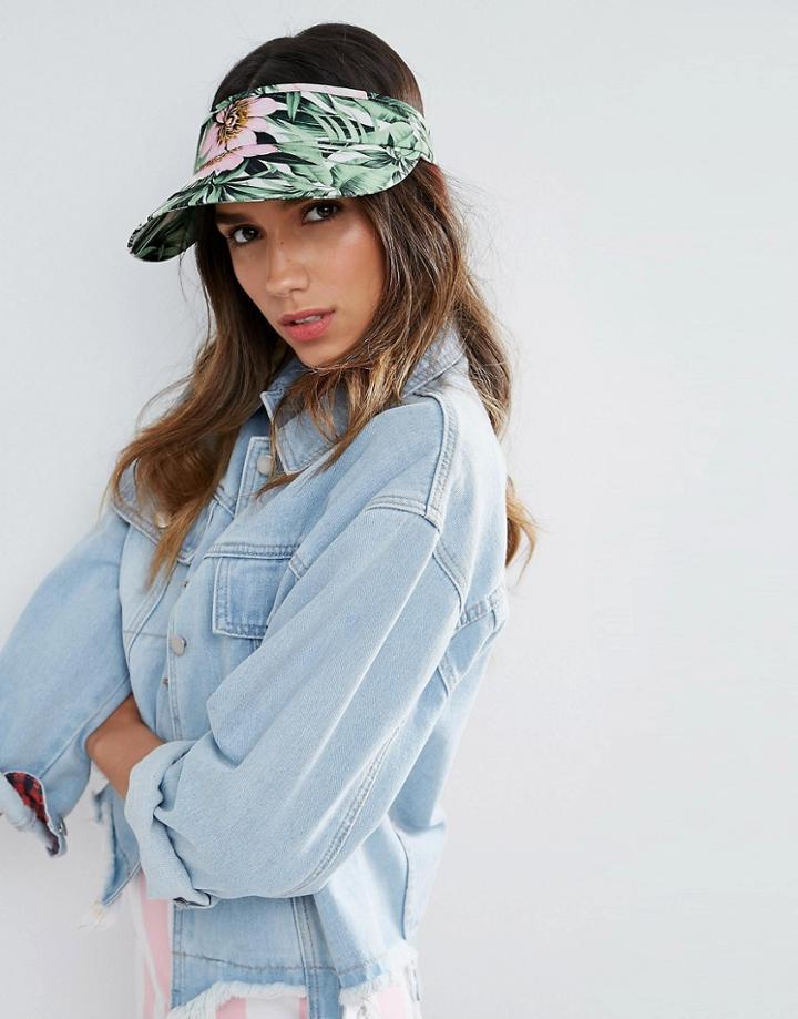 Asos Hawaiian Print Visor Hat - Multi
