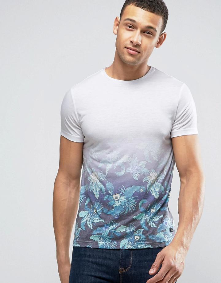 Blend Ombre Tropical T-shirt - White