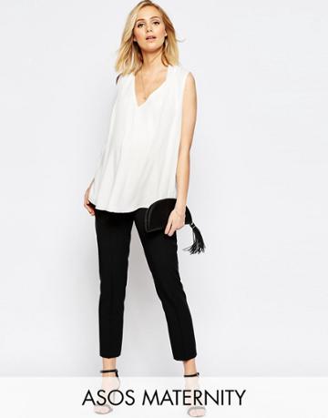 Asos Maternity Basic Crop Pant - Black