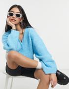 Weekday Hillevi Cardigan In Blue-blues