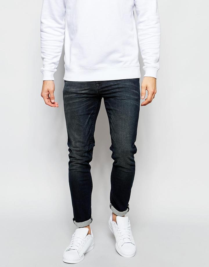 Asos Skinny Jeans With Dirty Blue Wash - Dirty Blue