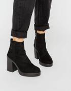 Asos Ecru Chunky Ankle Boots - Black