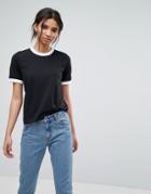 Dr Denim Ringer T-shirt - Black