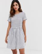 Vero Moda Stripe Smock Mini Dress-multi
